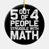 算数最高の先生アートメンズウーマンズマスジョーク セラミックオーナメント (裏面)