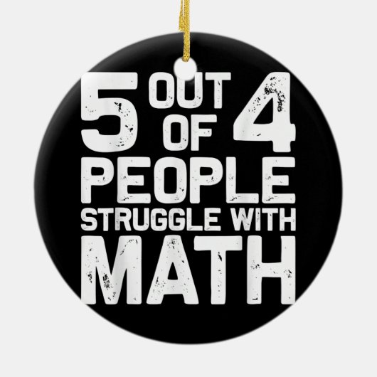 算数最高の先生アートメンズウーマンズマスジョーク セラミックオーナメント (裏面)