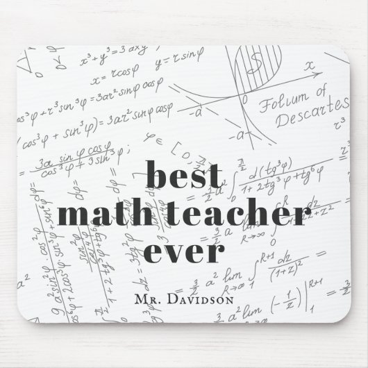算数最高の先生 |数式モノグラム マウスパッド (正面)