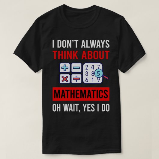 算数考え数の概要 Tシャツ (デザイン正面)