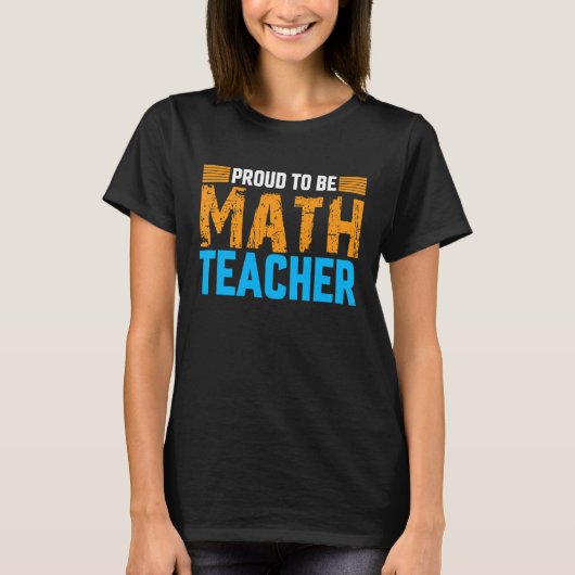 算数誇りを持った先生先生誇りを持った未来数学 Tシャツ (正面)