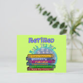 算数退職した先生ギフト ポストカード (スタンド正面)