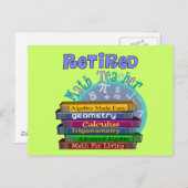 算数退職した先生ギフト ポストカード (正面/裏面)