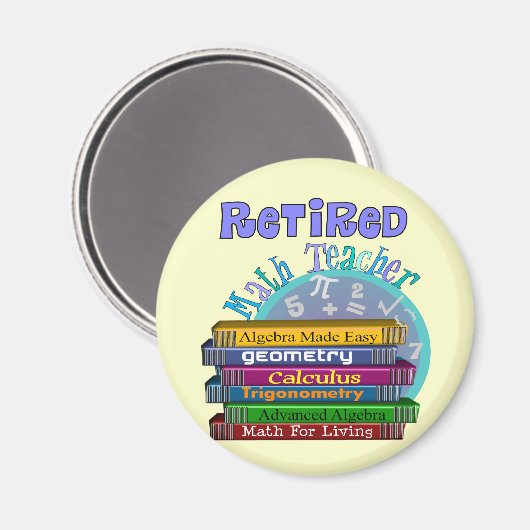 算数退職した先生ギフト マグネット (正面/裏面)