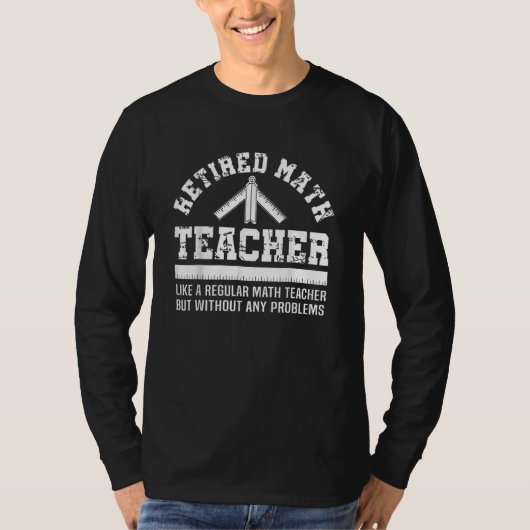 算数退職した先生退職問題 Tシャツ (正面)