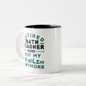 算数退職した先生2020はもはや問題ではない ツートーンマグカップ (正面左)