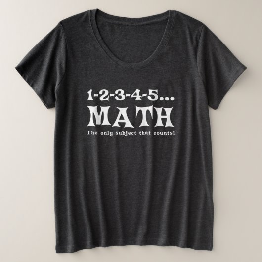 算数 プラスサイズTシャツ (デザイン正面)
