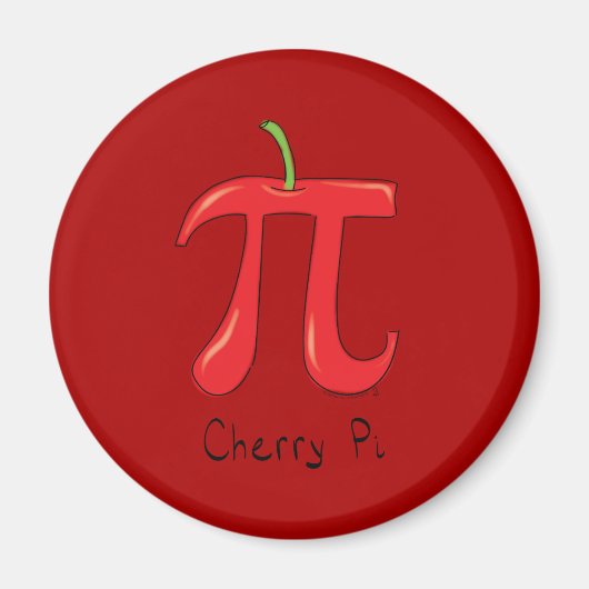 算術おもしろいさくらんぼPi記号 マグネット (正面)