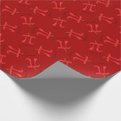 算術おもしろいさくらんぼPi記号 ラッピングペーパー (角)