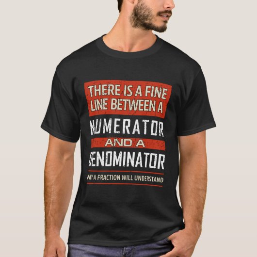 算術おもしろい先生引用文素晴らしラインDenom Tシャツ (正面)