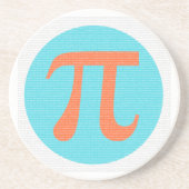 算術ギークパイ記号、オレンジ色と青コースター コースター (正面)