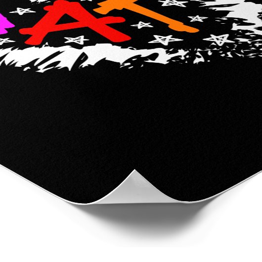 算術ハート算術先生ハート ポスター (角)