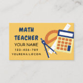 算術先生ホームチュータルーラーカリキュレータオレンジ 名刺 (正面)