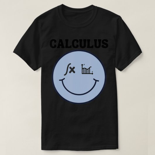 算術先生計算スマイル顔 Tシャツ (デザイン正面)