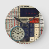 算術財務顧問会計計算器 ラウンド壁時計 (正面)