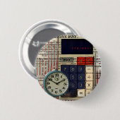 算術財務顧問会計計算器 缶バッジ (正面&裏面)