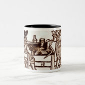 管およびTankardが付いている内々関与した部屋 ツートーンマグカップ (中央)