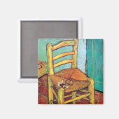 管が付いているフィンセント・ファン・ゴッホ-ヴィンチェンツォの椅子 マグネット (正面/裏面)