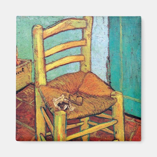 管が付いているフィンセント・ファン・ゴッホ-ヴィンチェンツォの椅子 マグネット (正面)