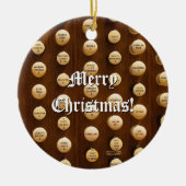 管のストップのノブのクリスマスのオーナメント セラミックオーナメント (正面)