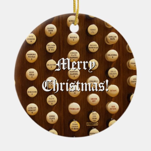 管のストップのノブのクリスマスのオーナメント セラミックオーナメント (正面)