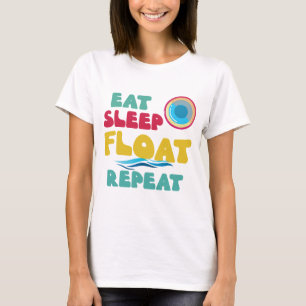 管の浮遊Tシャツの川の飲む夏期 Tシャツ