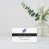 管の肘青いHVACのヴィンテージのイラストレーション 名刺 (スタンド正面)