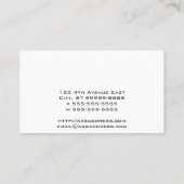 管の肘青いHVACのヴィンテージのイラストレーション 名刺 (裏面)