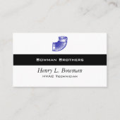 管の肘青いHVACのヴィンテージのイラストレーション 名刺 (正面)