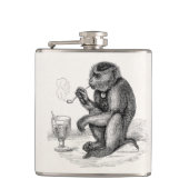 管を煙らしているヴィンテージ猿は動物をまねます フラスク (正面)