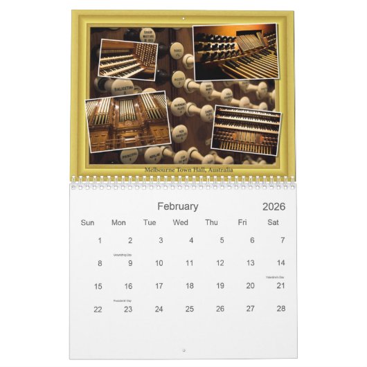 管器官のカレンダーおよびより多くの場所彼らは住んでいます カレンダー (2月 2026)