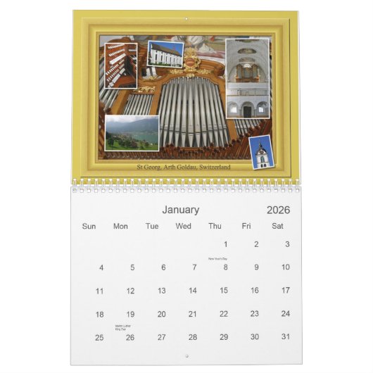 管器官のカレンダーおよびより多くの場所彼らは住んでいます カレンダー (1月 2026)