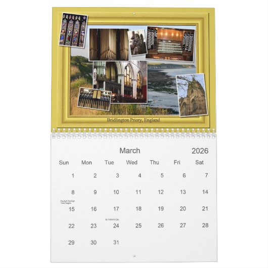 管器官のカレンダーおよびより多くの場所彼らは住んでいます カレンダー (3月 2026)