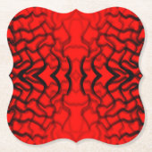 管状黒赤色配管 ペーパーコースター (正面)