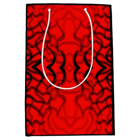 管状黒赤色配管 ミディアムペーパーバッグ (正面)