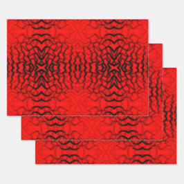 管状黒赤色配管 ラッピングペーパーシート