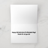 管理おもしろいプロフェッショナルユニコーン 箔グリーティングカード (内側レイダウン)