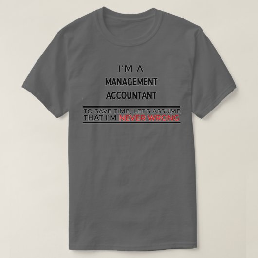 管理おもしろい会計士ギフト女男性へ性3 Tシャツ (デザイン正面)