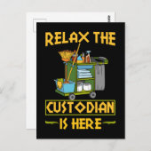 管理おもしろい学校清掃員 ポストカード (正面/裏面)