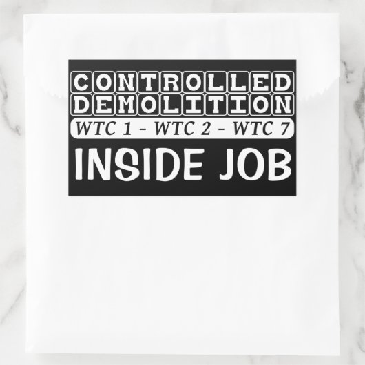 管理された破壊WTCの複雑な中仕事の黒 長方形シール (バッグ)