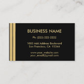 管理のモノグラムのな金ゴールドの黒の銀の手紙「A 名刺 (裏面)