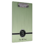 管理のモノグラムのデザイン-ペリドットのブラシの鋼鉄 クリップボード (右)
