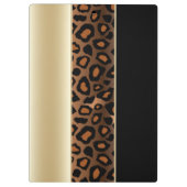 管理のモノグラムのヒョウのデザイン|シャンペン クリップボード (裏面)