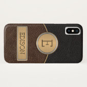 管理のモノグラムの名前のテンプレート Case-Mate iPhoneケース (裏面(横))