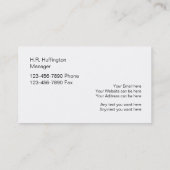 管理の調査の代理業カード 名刺 (裏面)