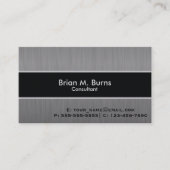 管理の黒いブラシの鋼鉄 名刺 (正面)