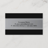 管理の黒い|のモノグラムに銀を着せ、 名刺 (裏面)