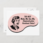 管理アシスタントの声 ポストカード (正面/裏面)