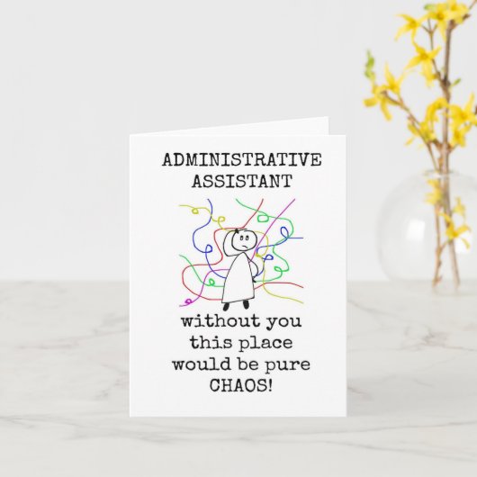 管理アシスタントの評価カードおもしろい、 カード (黄色い花)