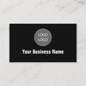 管理アシスタントの黒いアイコンのロゴ 名刺 (裏面)